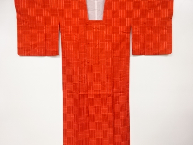 格子模様織り出し雨コート